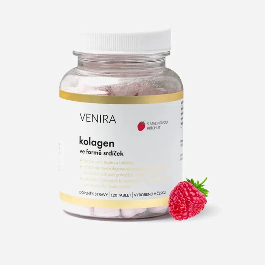 Kolagen ve formě srdíček malina