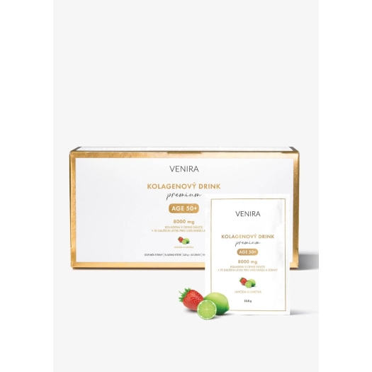 Kolagenový drink age 50+, jahoda a limetka 30 x 10,8 g