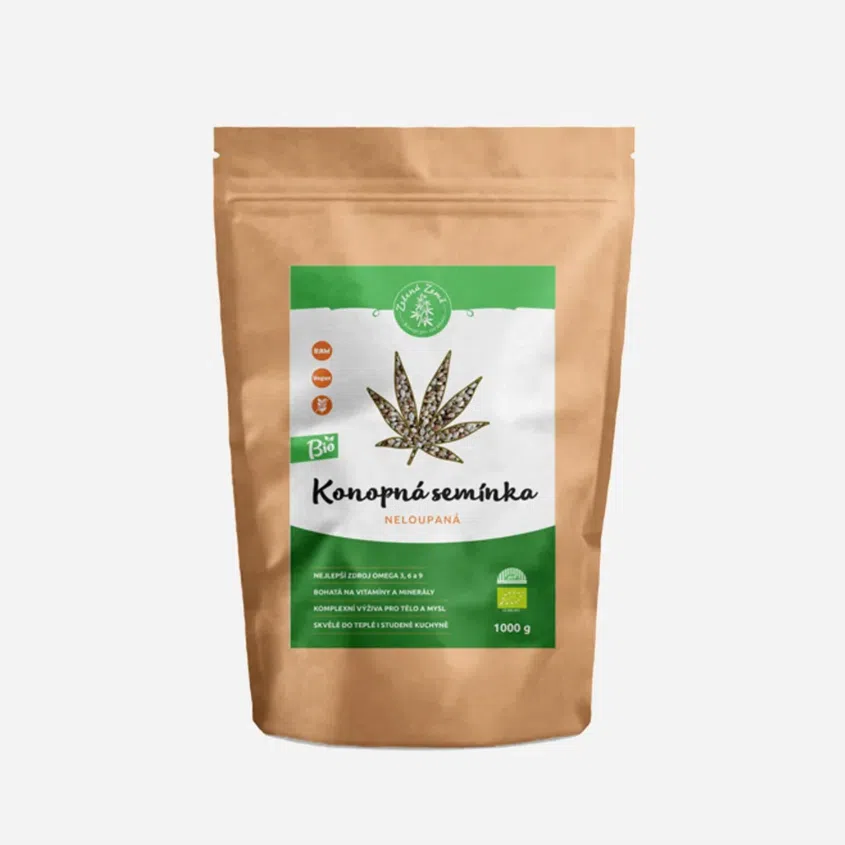 Konopná semínka neloupaná BIO 1000 g