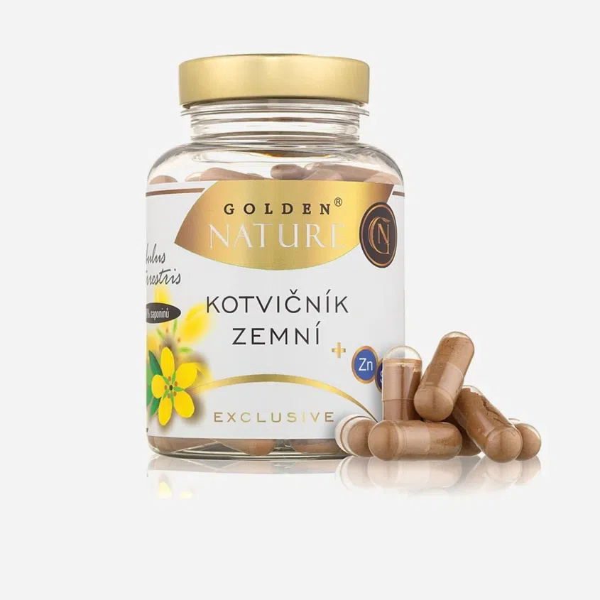 Kotvičník zemní 90%, zinek a selen 100 tablet