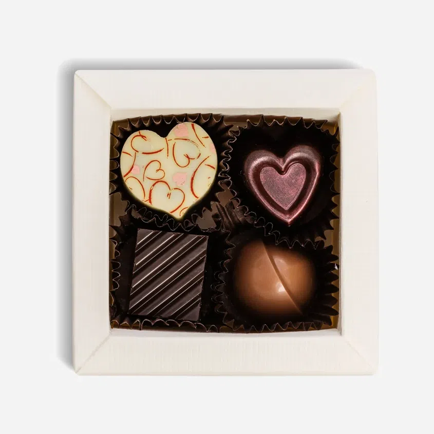 Krabička s pralinkami 4 ks