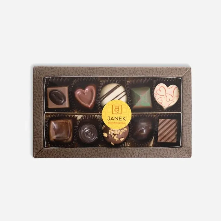 Krabička s pralinkami a lanýži 10 ks - expirace 12.5.2026