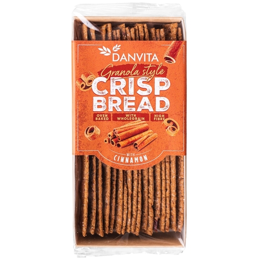 Křehké pšeničné granola plátky se skořicí