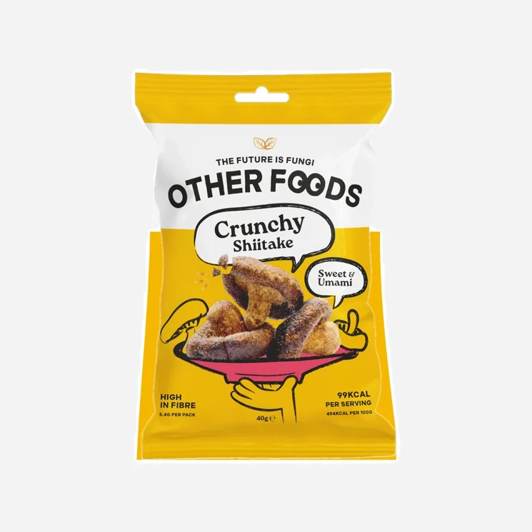 Křupavé shiitake houbové chipsy