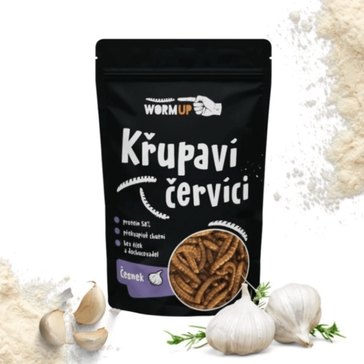 Křupaví červíci s česnekem