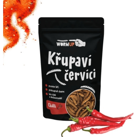 Křupaví červíci s chilli
