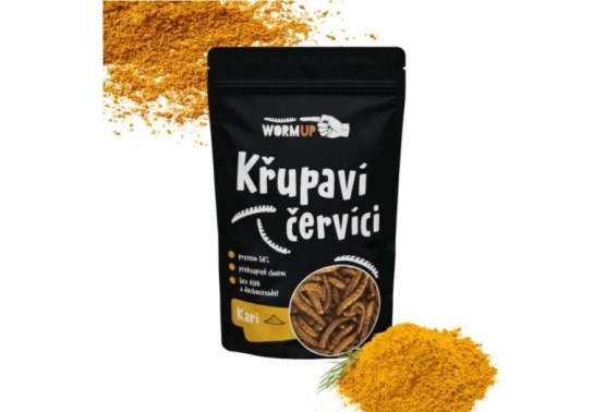 Křupaví červíci s kari 80 g