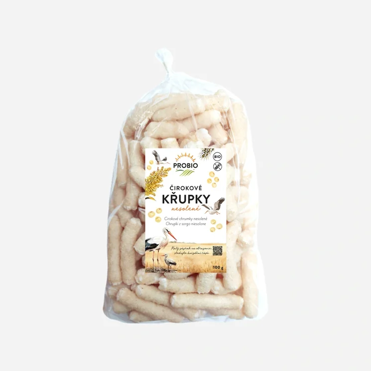 Křupky čirokové nesolené BIO