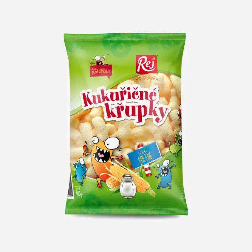 Křupky kukuřičné jemně solené