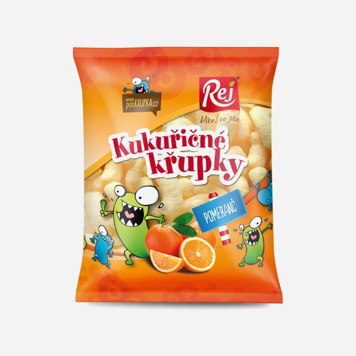 Křupky kukuřičné pomerančové