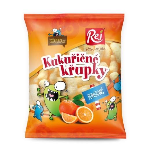 Křupky kukuřičné pomerančové