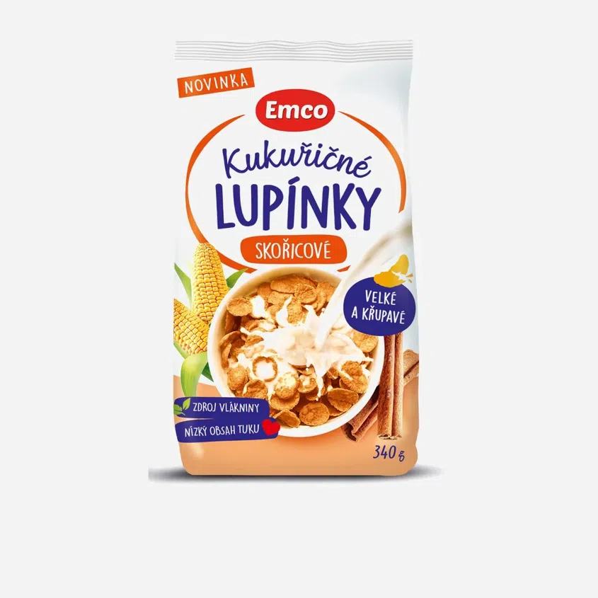 Kukuřičné lupínky skořicové