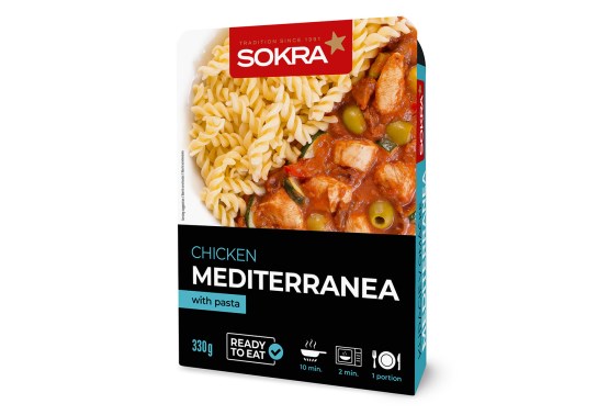 Kuřecí v omáčce Mediterranea s těstovinami