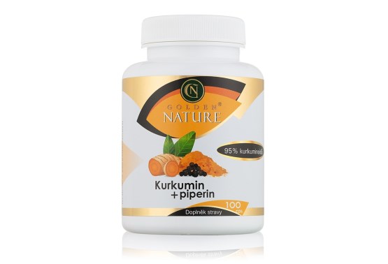 Kurkumín 95% + Piperin 100 cps. 100 tabliet