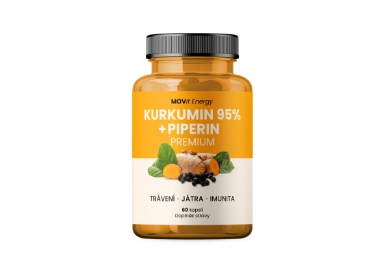 Kurkumin extrakt 95 % a Piperin