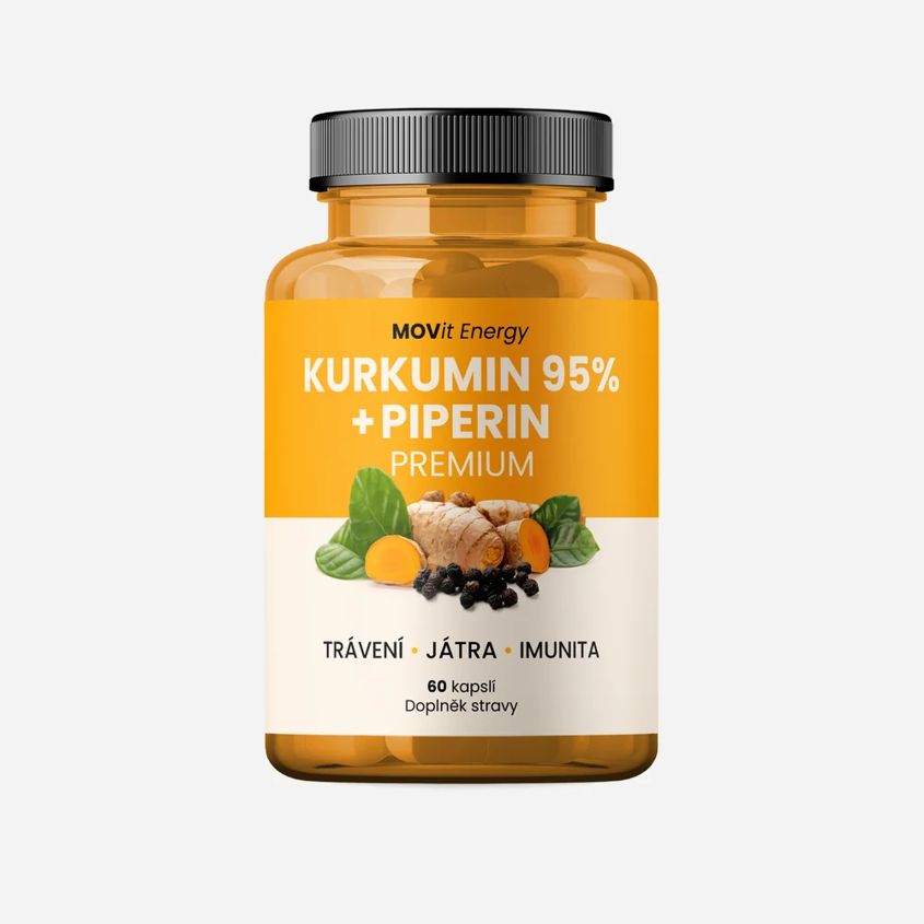 Kurkumin extrakt 95 % a Piperin