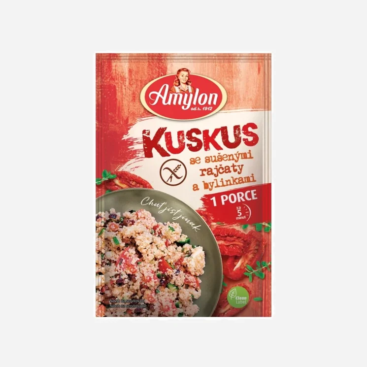 Kuskus se sušenými rajčaty a bylinkami bez lepku