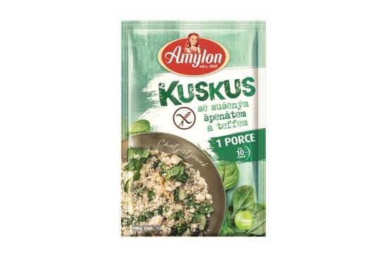 Kuskus so sušeným špenátom a Teff