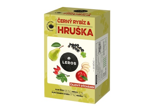 LEROS ČAJOVÝ DÝCHÁNEK, ČERNÝ RYBÍZ & HRUŠKA 20x2,5g