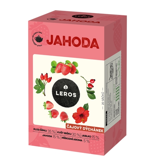 LEROS ČAJOVÝ DÝCHÁNEK JAHODA  20x2g