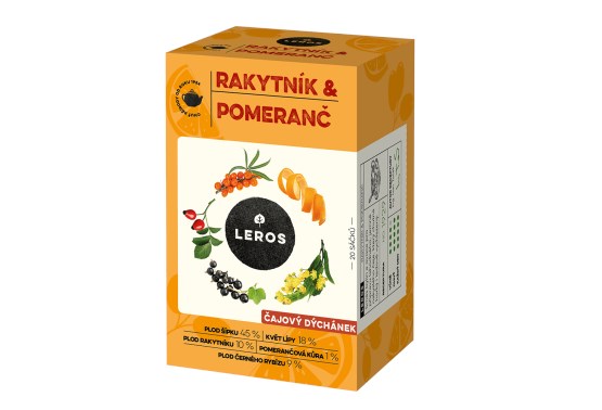 LEROS ČAJOVÝ DÝCHÁNEK, RAKYTNÍK & POMERANČ 20x2g