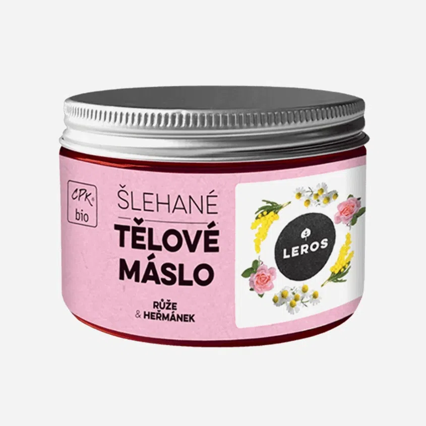 Leros Šlehané tělové máslo Růže a Hěřmánek