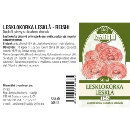 Lesklokorka tinktura z byliny