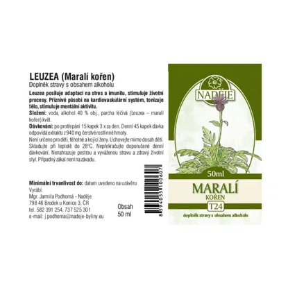 Leuzea - Maralí kořen tinktura z byliny