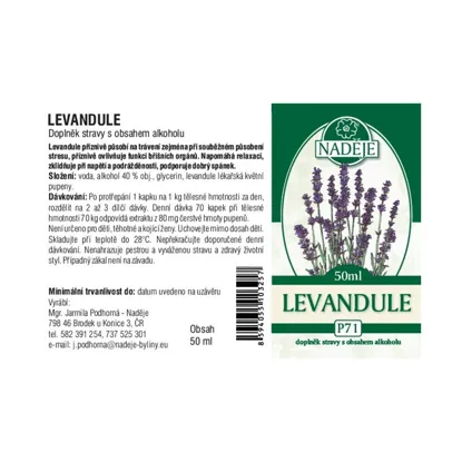 Levandule - tinktura z pupenů 6 x 50 ml