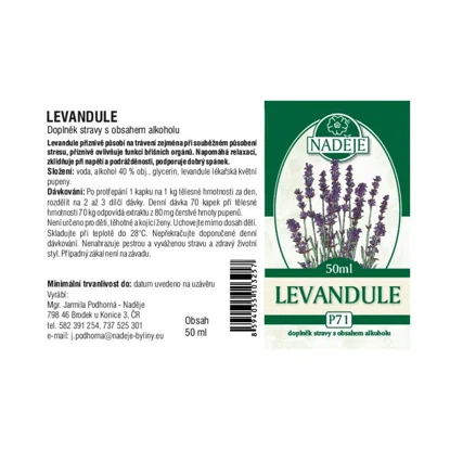 Levandule - tinktura z pupenů