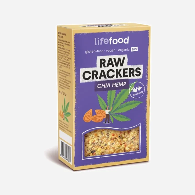 Life crackers konopné s chia semínky BIO