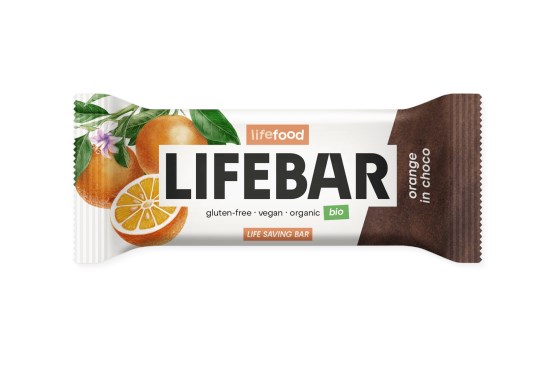 Lifebar InChoco Tyčinka pomaranč raw BIO