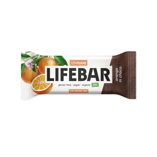 Lifebar InChoco Tyčinka pomeranč raw BIO