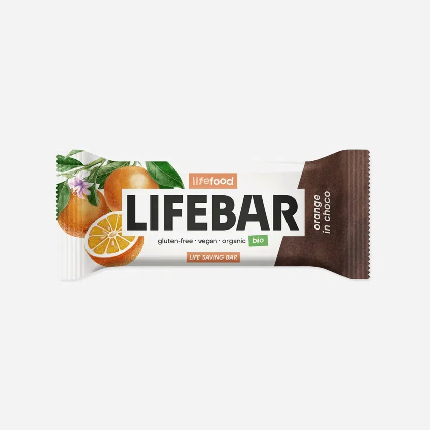 Lifebar InChoco Tyčinka pomeranč raw BIO