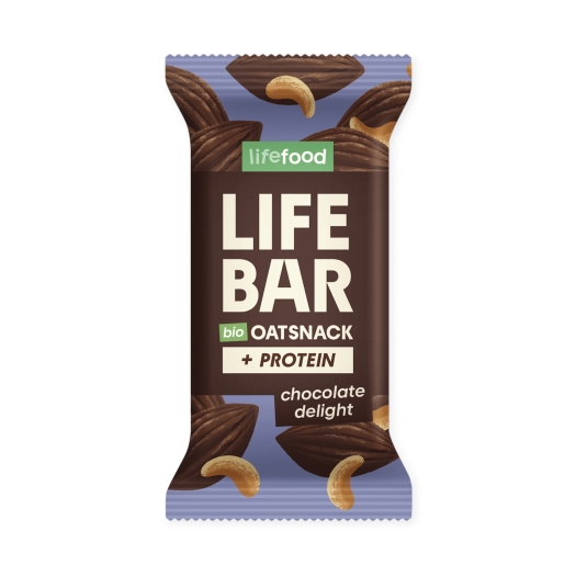 Lifebar Oat snack protein čokoládový BIO