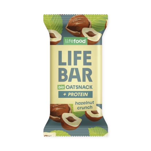 Lifebar Oat snack protein s lískovými oříšky BIO