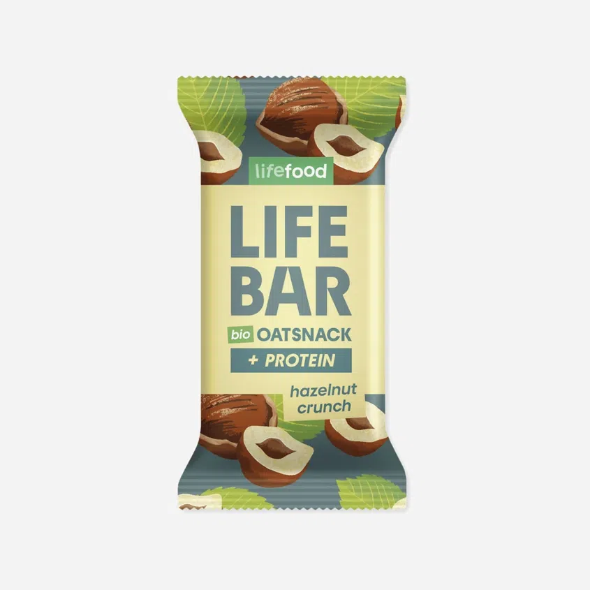Lifebar Oat snack protein s lískovými oříšky BIO