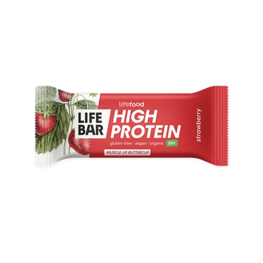 Lifebar Protein tyčinka jahodová BIO  1249N