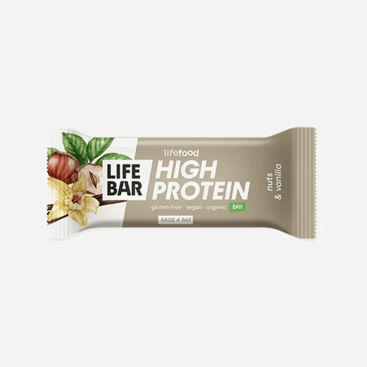 Lifebar Protein tyčinka oříšková s vanilkou BIO 1248N 12 x 40 g