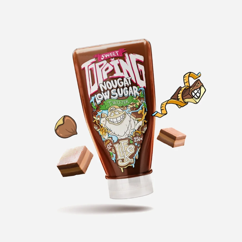 LifeLike Sweet Topping - Nougat Low Sugar Twister 250g