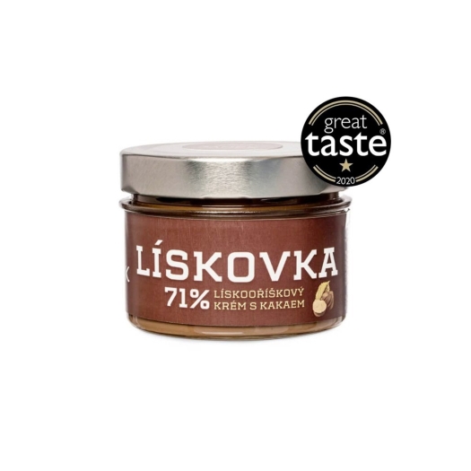 Lískovka, 71% lískooříškový krém s kakaem