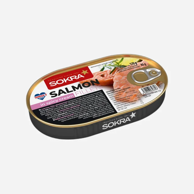Losos kousky filetů v pikantním krému