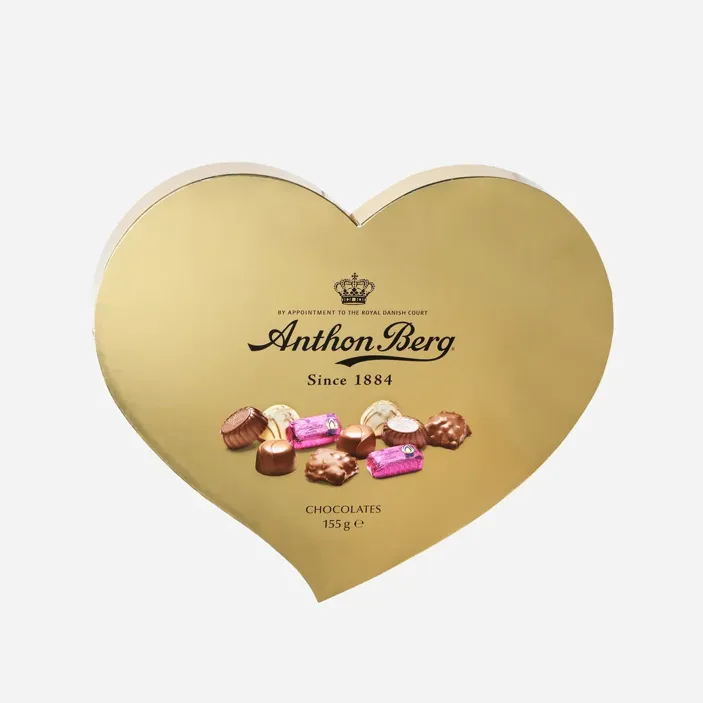 Luxusní bonboniéra ve tvaru srdce zlatá