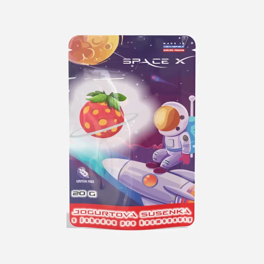 Lyofilizovaná jogurtová sušenka jahoda