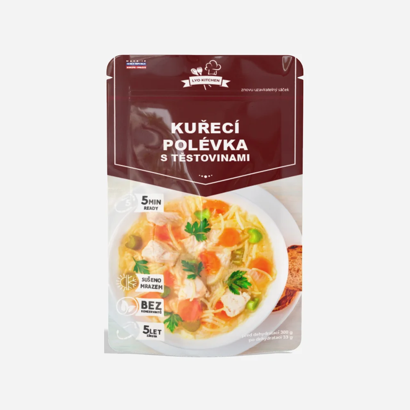 Lyofilizovaná kuracia polievka s cestovinou
