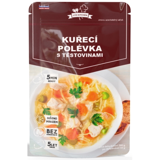 Lyofilizovaná kuřecí polévka s těstovinou