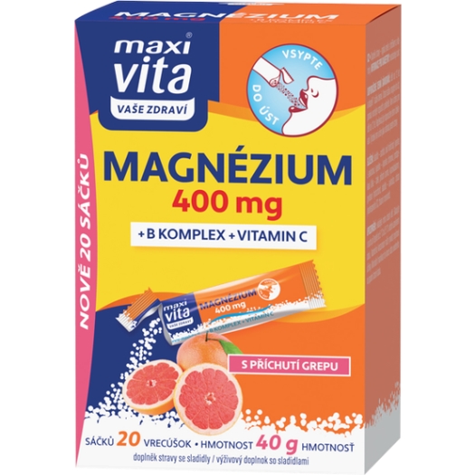 Magnézium 400 mg, B komplex a vitamin C