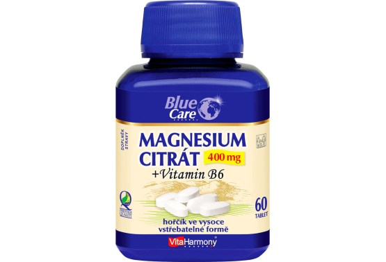 Magnézium citrát 400 mg + Vitamín B6 - 60 tabliet