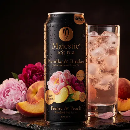 Majestic ice tea pivoňka & broskev