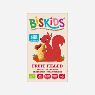 Mäkké detské sušienky s jahodovým pyré bez pridaného cukru BIO